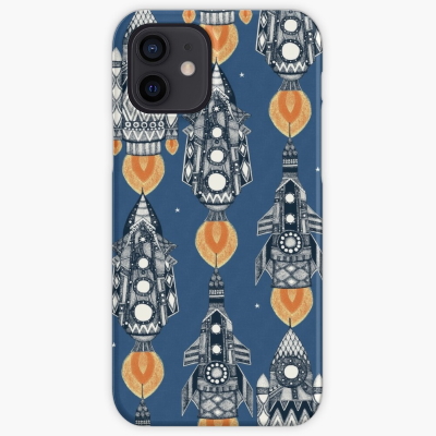 space rockets navy redbubble iphone case sharon turner