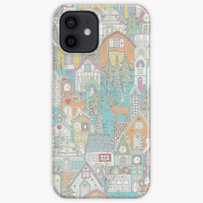 vintage gingerbread town pastel redbubble iphone snap case sharon turner