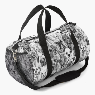 just dogs redbubble duffle bag sharon turner