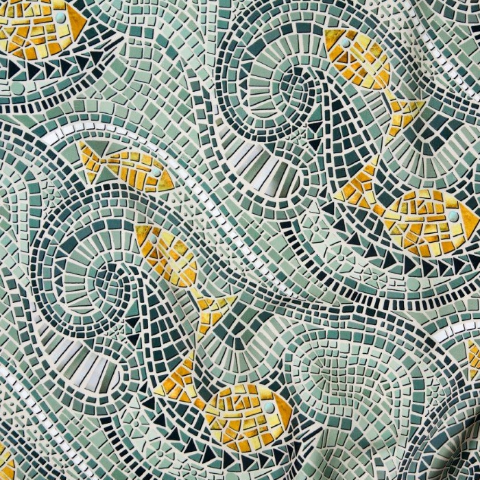 mosaic fish fabric