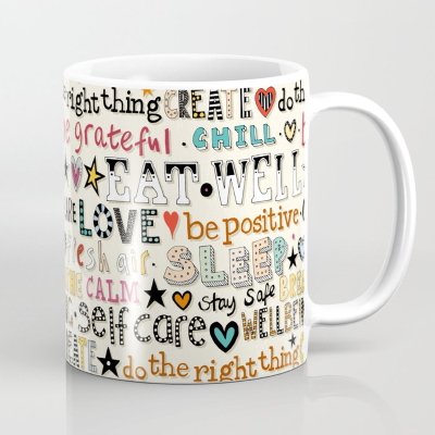 self care affirmations society6 coffee mug sharon turner