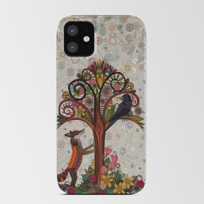 fox and crow iPhone card case society6 sharon turner