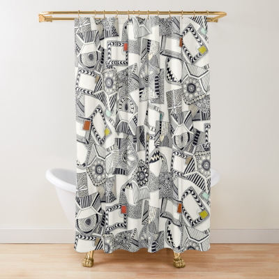mail scatter pop redbubble shower curtain Sharon Turner