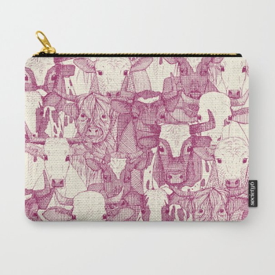 just ox cherry pearl society6 pouch sharon turner