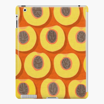 peach polka orange redbubble iPad snap case sharon turner