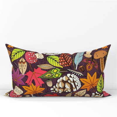 boho autumn cassis lumber pillow spoonflower sharon turner scrummy