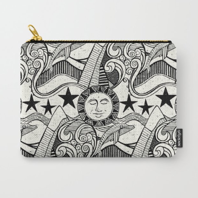 into the wild black society6 pouch sharon turner