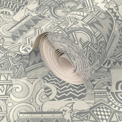 pottery silver small grasscloth wallpaper spoonflower scrummy