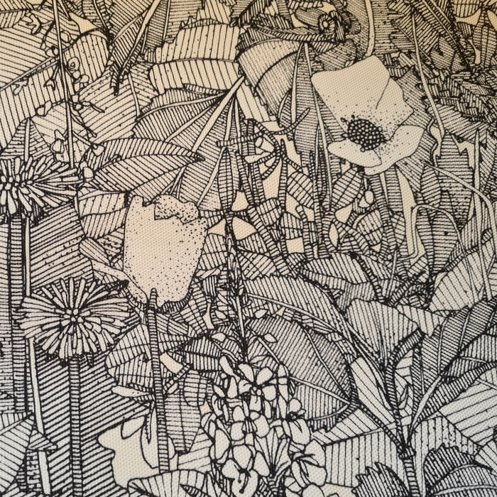 weeds aplenty black cypress cotton canvas spoonflower scrummy sharon turner fabric