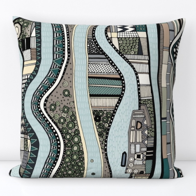 NC river vertical spoonflower throw pillow sharon turner scrummy