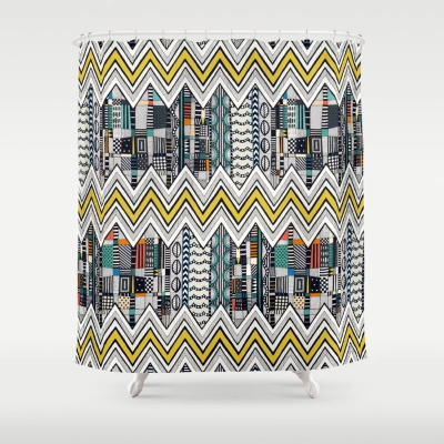 SPARRE yellow shower curtain society6 sharon turner