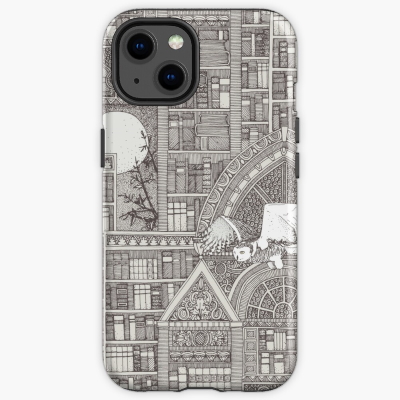 midnight library brown tough iPhone case redbubble sharon turner
