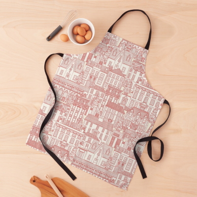 christmas time red pearl apron redbubble sharon turner