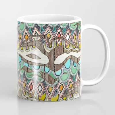 abstract animal print coffee mug society6 sharon turner