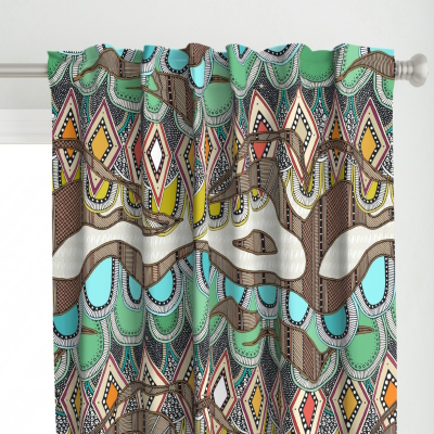 abstract animal print spoonflower curtains sharon turner