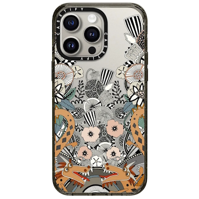 dragons and flowers transparent casetify iphone case sharon turner