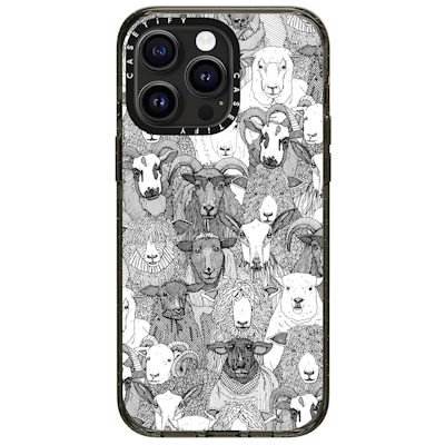 just sheep black white casetify iphone case sharon turner