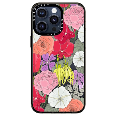 passionate love floral transparent casetify iPhone case sharon turner