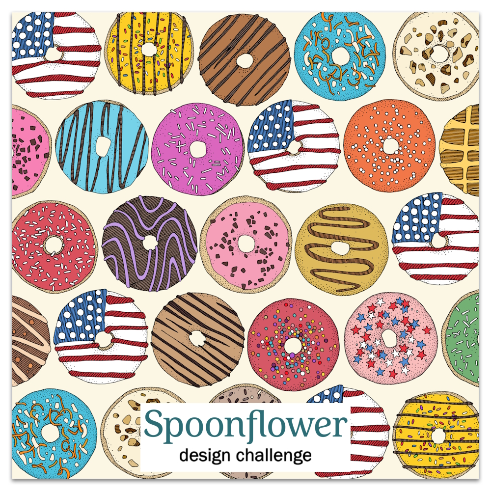 american donuts treat yourself spoonflower challenge sharon turner