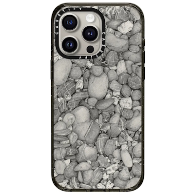 hand drawn pebbles graphite iphone case casetify sharon turner