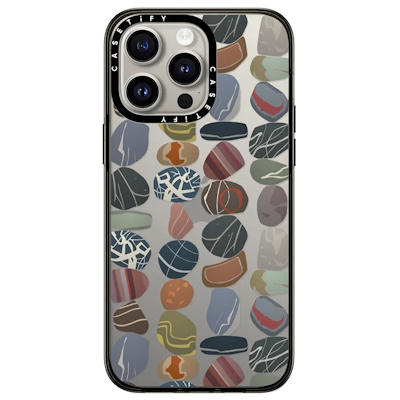 minimal pebbles transparent casetify exclusive iphone case sharon turner