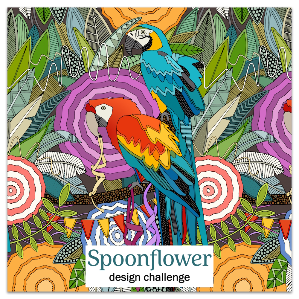 party parrots party wall design challenge link spoonflower