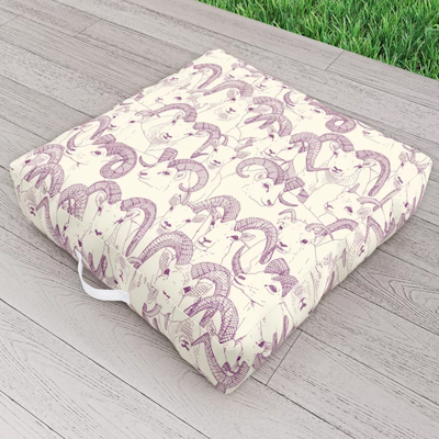 alaskan dall sheep purple outdoor floor cushion society6 sharon turner