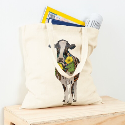 cow sienna tote bag sharon turner redbubble