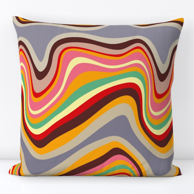 retro wave disco spoonflower throw pillow sharon turner scrummy