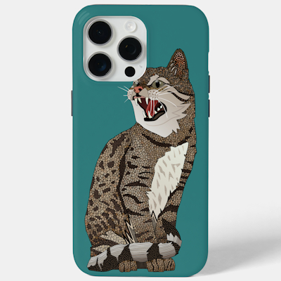 Indian desert cat teal iPhone Case-Mate case zazzle sharon turner scrummylicious