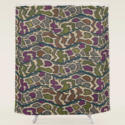 boa wave society6 shower curtain sharon turner