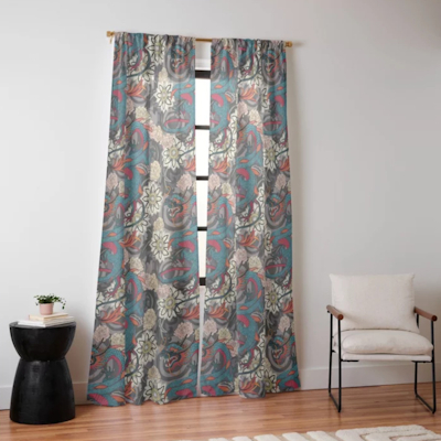 fdragon tattoo dark society6 window curtain sharon turner