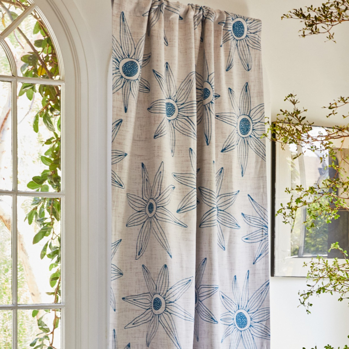 sema cream blue blackout curtain society6 sharon turner
