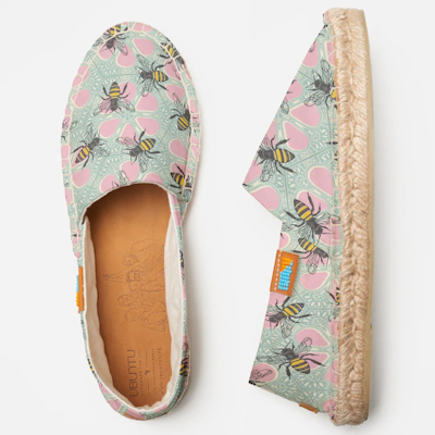 honey hive floral pink aqua espadrilles sharon turner scrummylicious