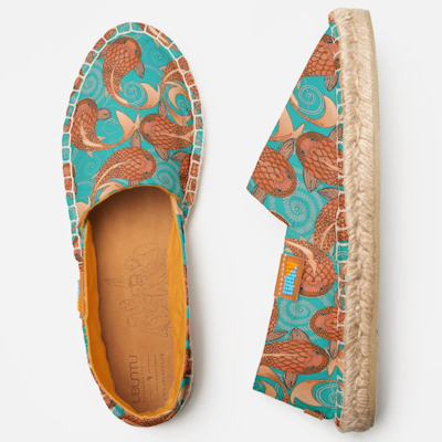 zazzle paisley fish turquoise espadrilles sharon turner scrummylicious