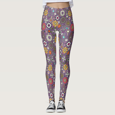 zazzle boho jewel treasures lilac leggings sharon turner scrummylicious