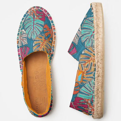 monstera deliciosa peacock espadrilles zazzle sharon turner scrummylicious