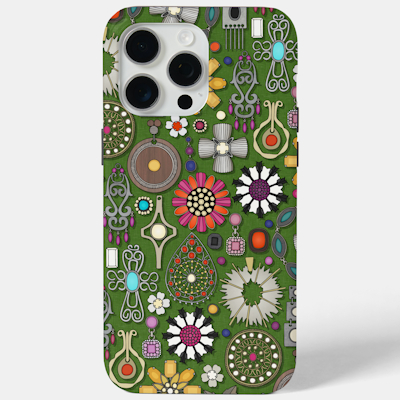 zazzle boho jewel treasures green case mate iPhone case sharon turner scrummylicious