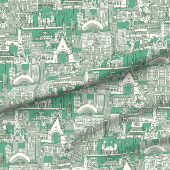 Chicago toile sea kelp peppemint spoonflower sharon turne scrummy