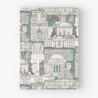 Washington DC juniper redbubble hardback journal sharon turner scrummy