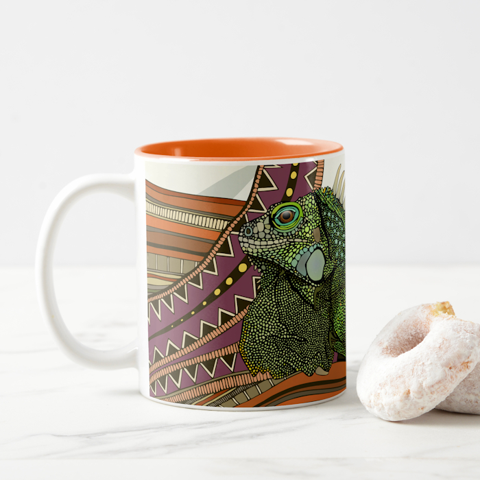 green iguana mug 700