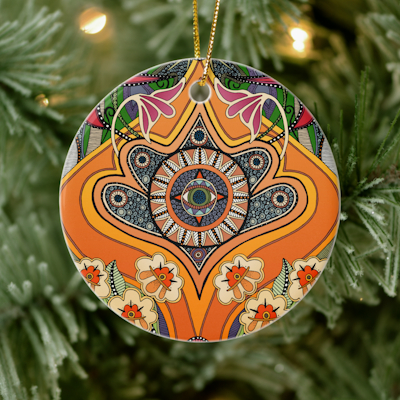 zazzle minnie green cerammic ornament sharon turner scrummylicious