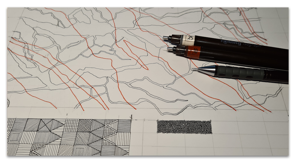 abstract veined stone illustration work in progress WIP spoonflower sharon turner scrummy