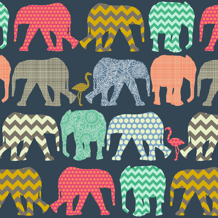 baby elephants and flamingos 700