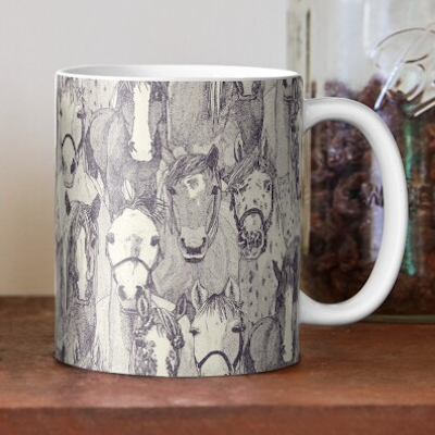 just horses mulberry pearl redbubble mug sharon turner scrummy