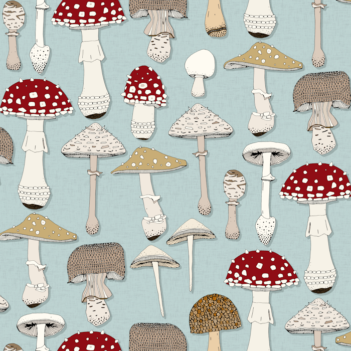 MUSHROOMS CELEDON BLUE NATURE 700