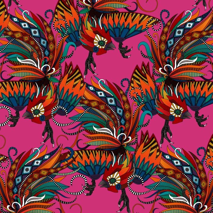 rooster ink pink birds 700