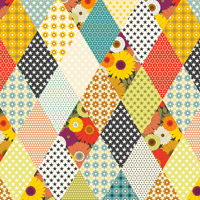 vintage floral patchwork 700