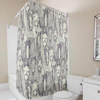 zazzle just horses mulberry pearl shower curtain sharon turner scrummy scrummylicious