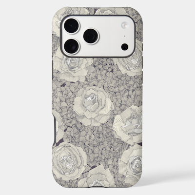 zazzle rose hydrangea floral pearl navy plum iPhone case sharon turner scrummy scrummylicious